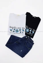 تیشرت لانگ بابونه کد1002736