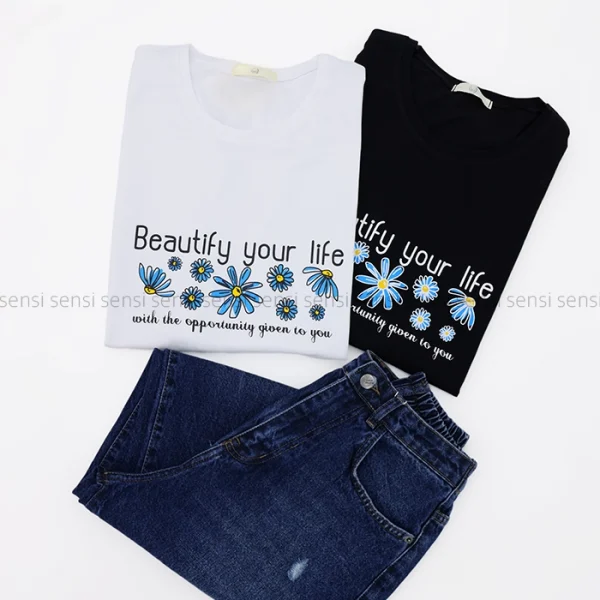 تیشرت لانگ بابونه کد1002736