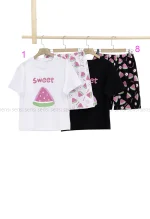ست کراپ شلوارک کد1002717