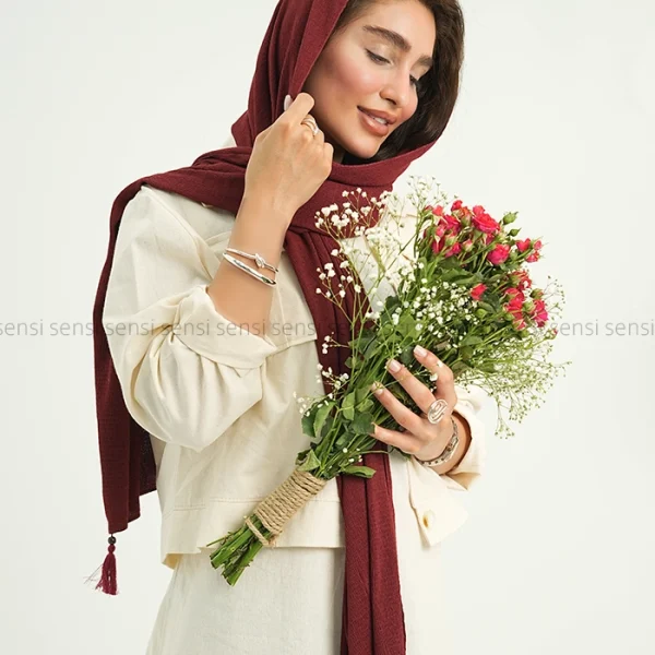 شال نخی ساده کد1002620