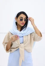 شال پلیسه نخی کد1002619