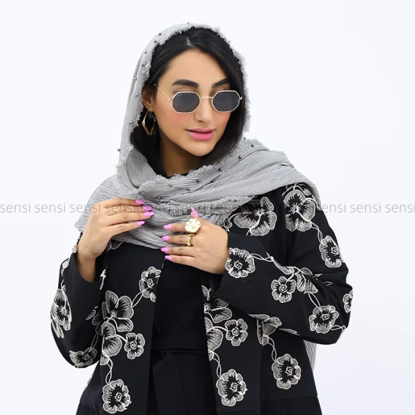 شال پلیسه نخی کد1002619