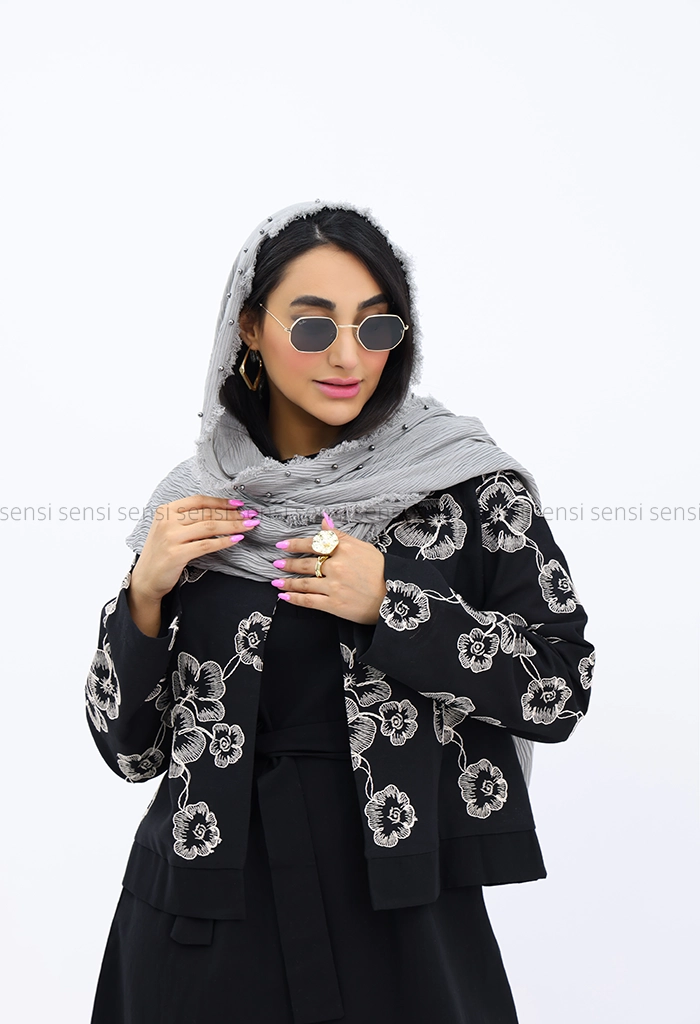 شال پلیسه نخی کد1002619