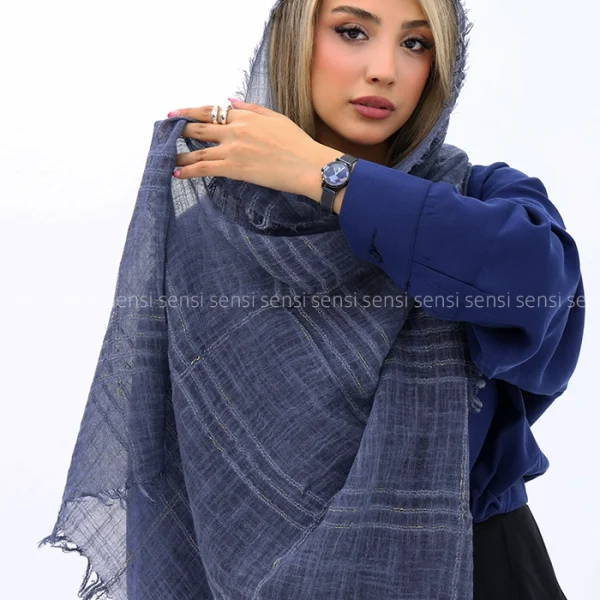 شال کنفی آبرنگی لمه دارکد1002726