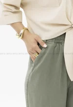 شلوار بگ سیلک کمر کش کد1002596