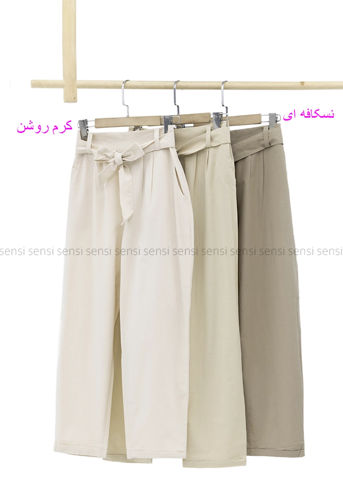 شلوار راسته لینن کد1002640