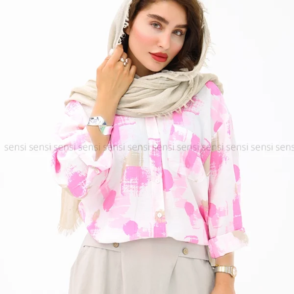 شومیز ترک آبرنگی کد1002844