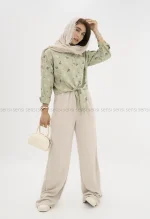 شومیز جلو گره ای چاپی کد1002694