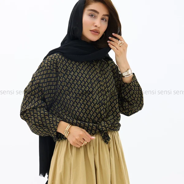 شومیز جلو گره ای کد1002582