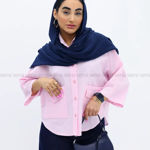 شومیز دوجیب اسلپ کد1002634