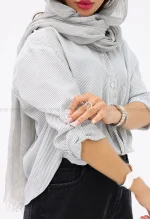 شومیز راه راه جلو پیچ کد1002682