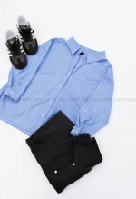 شومیز راه راه ساده کد 1002652