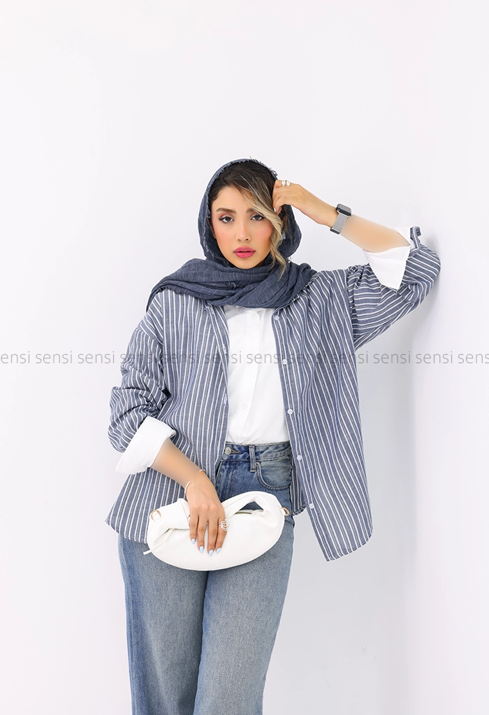 شومیز راه راه لینن