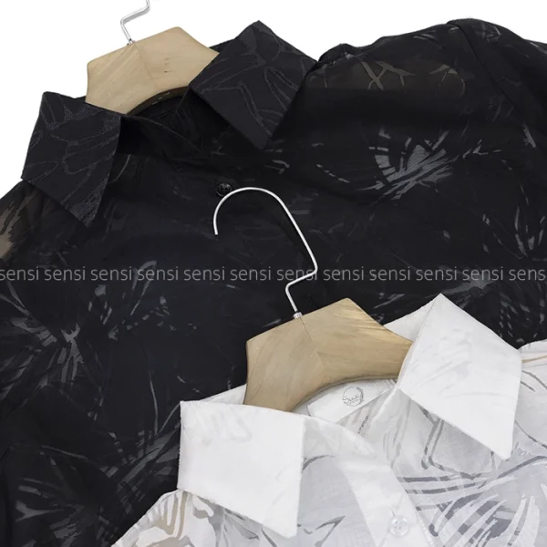 شومیز طرح دار شیشه ای کد1002601