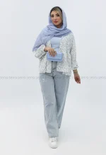شومیز لینن ایتالیایی خامه دوزی کد1002770