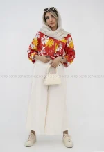 شومیز لینن زاراچاپی کد1002688