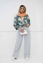 شومیز لینن زاراچاپی کد1002688