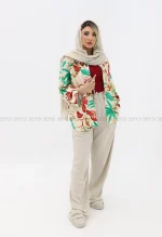 شومیز لینن طرح دارکد1002810