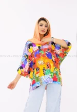 شومیز نخی طرح دار کد1002692