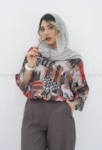 شومیز نخی چاپی طرح دار