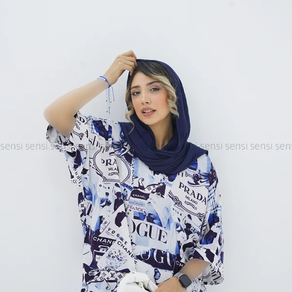 شومیز نخی چاپی طرح دار