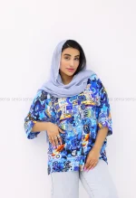 شومیز نخی چاپی طرح دار کد1002689
