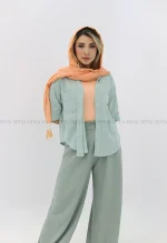 شومیز کراپ دوجیب کد1002777