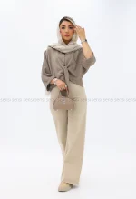 شومیز کراپ گره ای کد1002691