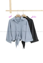 شومیز کراپ گره ای کد1002691