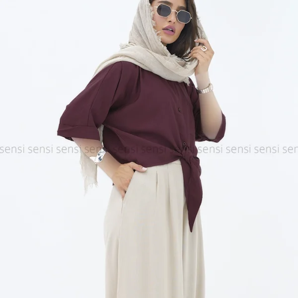 شومیز گره ای nrکد1002599