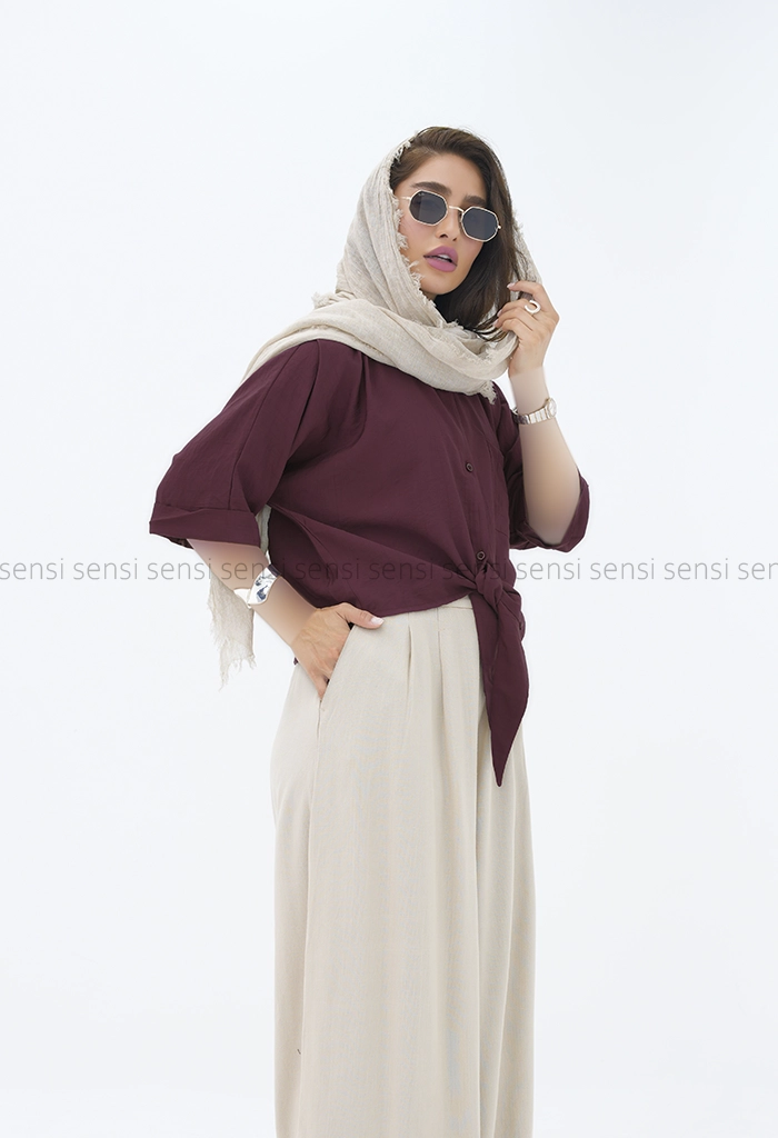 شومیز گره ای nrکد1002599