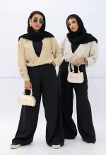 شومیز یقه باز وینگ کد1002789