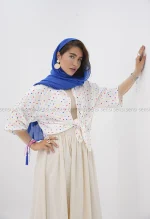 شومیزآستین 3ربع طرح دار