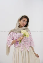 شومیزآستین 3ربع طرح دار
