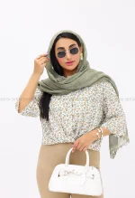شومیزآستین 3ربع طرح دارکد1002804