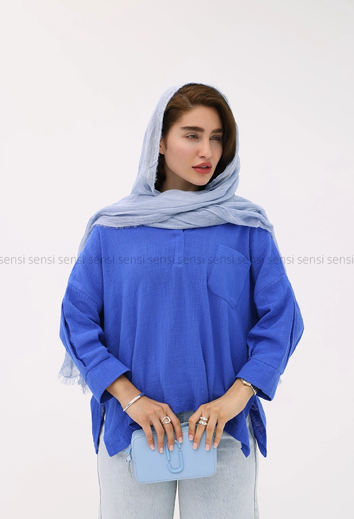 شومیزجلو بسته لینن کد1002598