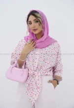 شومیزطرح دار جلو گره