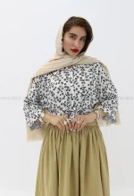 شومیزطرح دار جلو گره کد1002798
