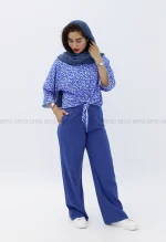 شومیزطرح دار جلو گره کد1002798