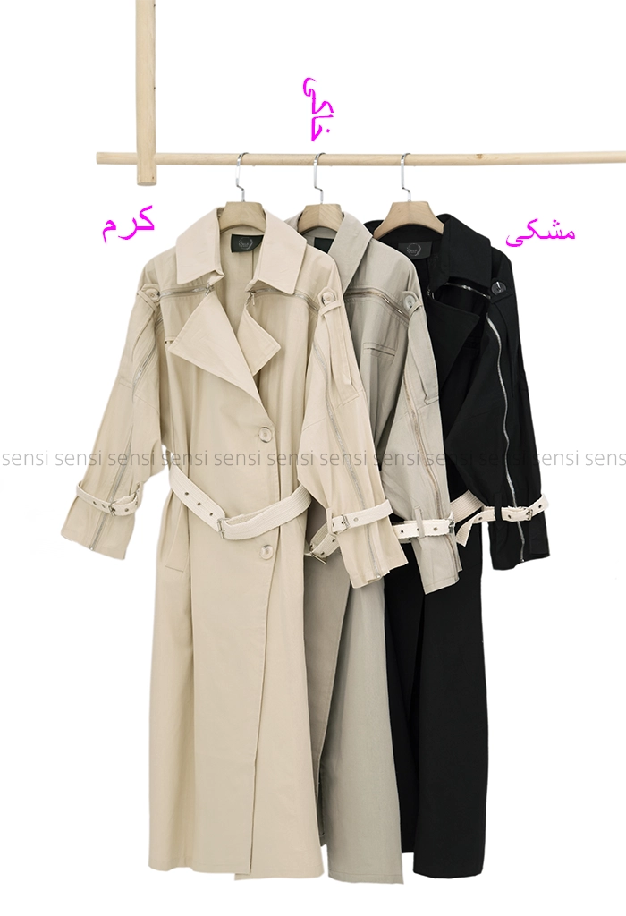 مانتو کتان سرشانه زیپ کد1002627