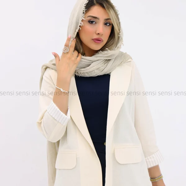 کت لینن آستین آستر دار کد1002576