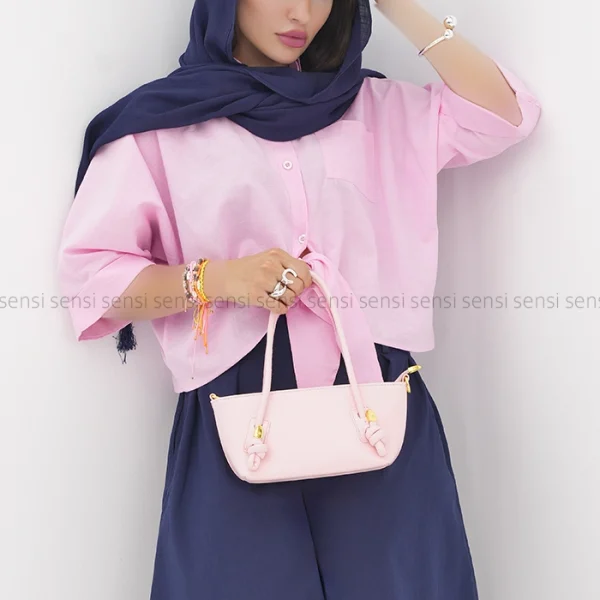 شومیز باکسی جلو گره کد1002555