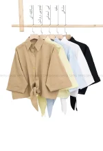 شومیز باکسی جلو گره کد1002555