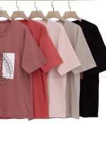 تیشرت لانگ فیس چاپی کد1002742