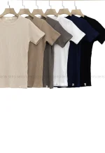 تیشرت کراپ یقه گرد کد1002779