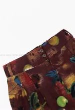 شلوار لینن طرح دار