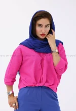 شومیز اسلپ جلو گره کد1002837