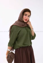 شومیز اسلپ جلو گره کد1002837