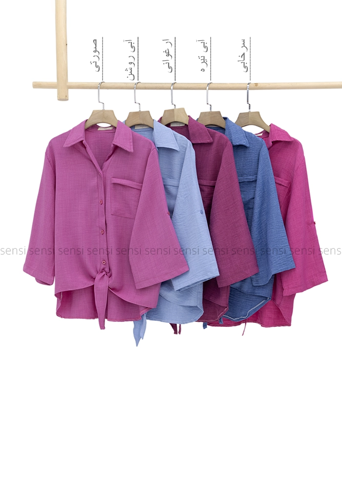 شومیز جلو گره ای کد1002719