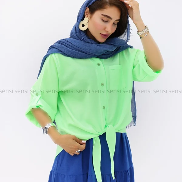 شومیز جلو گره ای کد1002719